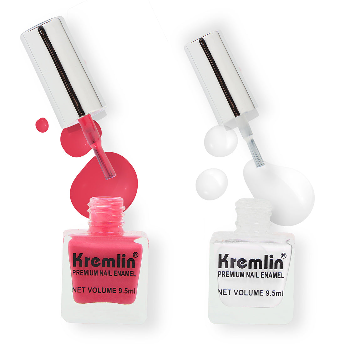 Kremlin Nail Paints Pack of 2 Nude Pink and White Size-9.9 ml