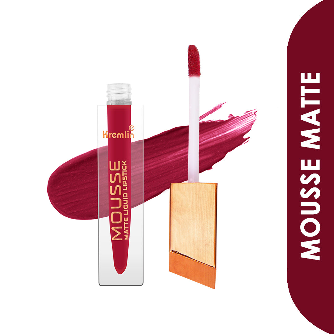 Kremlin Mousse Matte Liquid Lipstick Lips Pack of 2 (Barbie, Holy Berry)