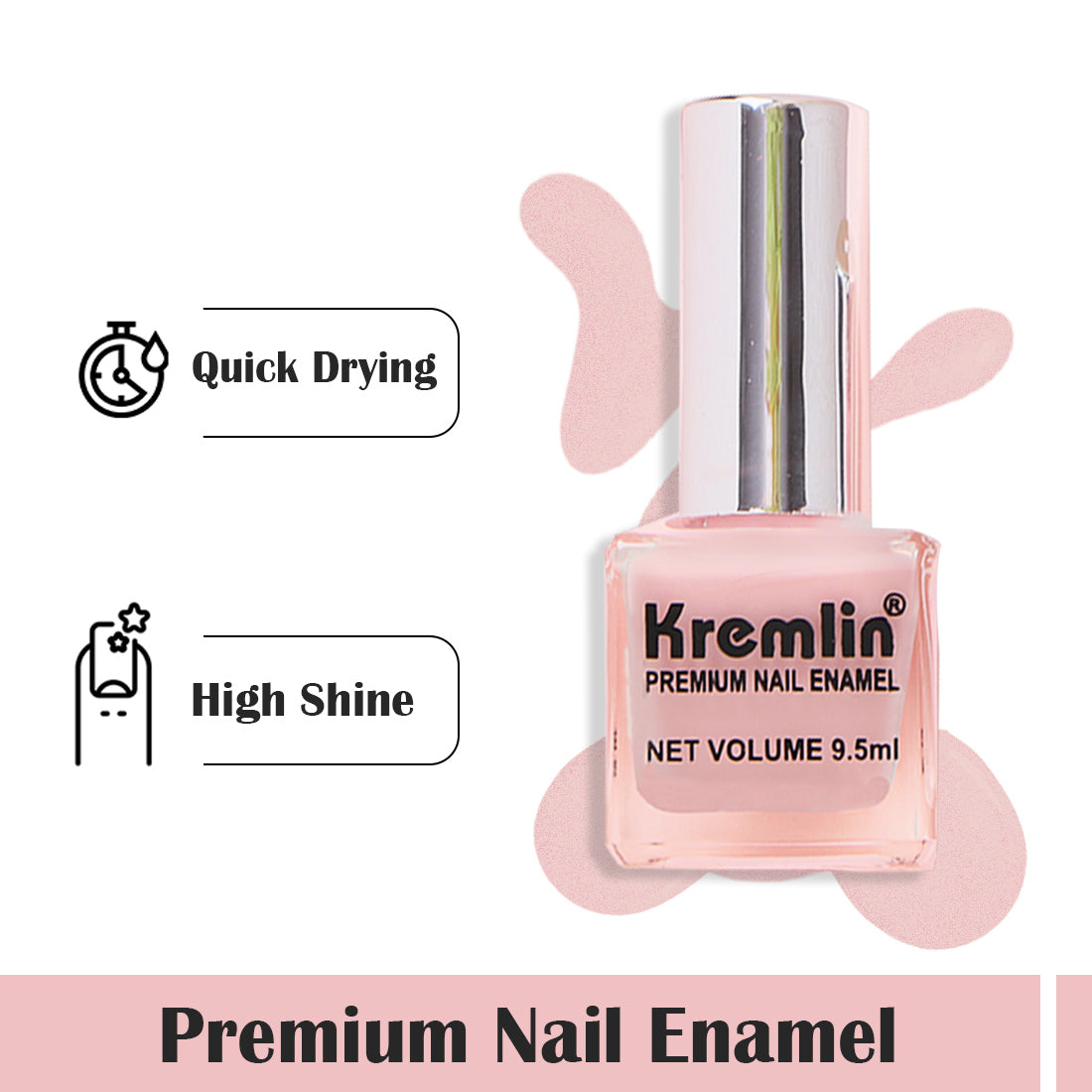 Kremlin Nail Paints Pack of 2 Baby Pink and Mauve Size-9.9 ml