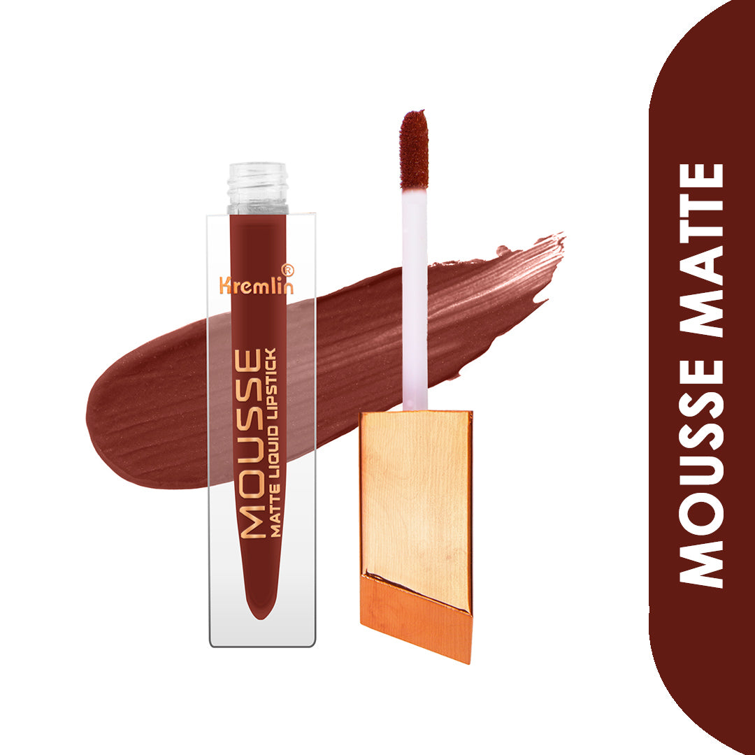 Kremlin Mousse Matte Liquid Lipstick Lips Pack of 2 (Chilling Lips, Rustique)