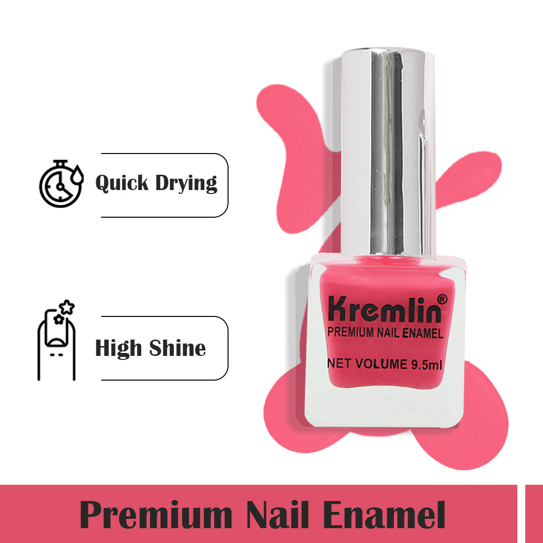 Kremlin Nail Paints Pack of 2 Nude Pink and White Size-9.9 ml