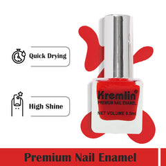 Kremlin Nail Paints Pack of 2 Red and White Size-9.9 ml