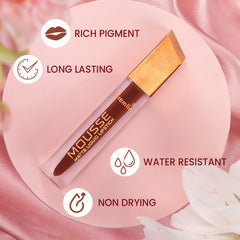 Kremlin Mousse Matte Liquid Lipstick Lips Pack of 2 (Virgin, Rustique)