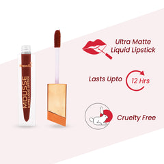 Kremlin Mousse Matte Liquid Lipstick Lips Pack of 2 (Barbie, Rustique)