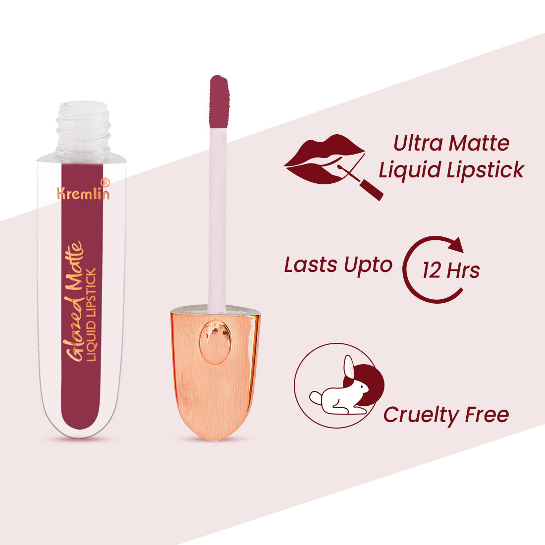 Kremlin Glazed Matte Liquid Lipstick Lips Pack of 2 (Barbie, Virgin)