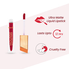 Kremlin Mousse Matte Liquid Lipstick Lips Pack of 2 (Rustique,Holy Berry)