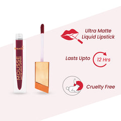 Kremlin Mousse Matte Liquid Lipstick Lips Pack of 2 (Virgin, Wicked)