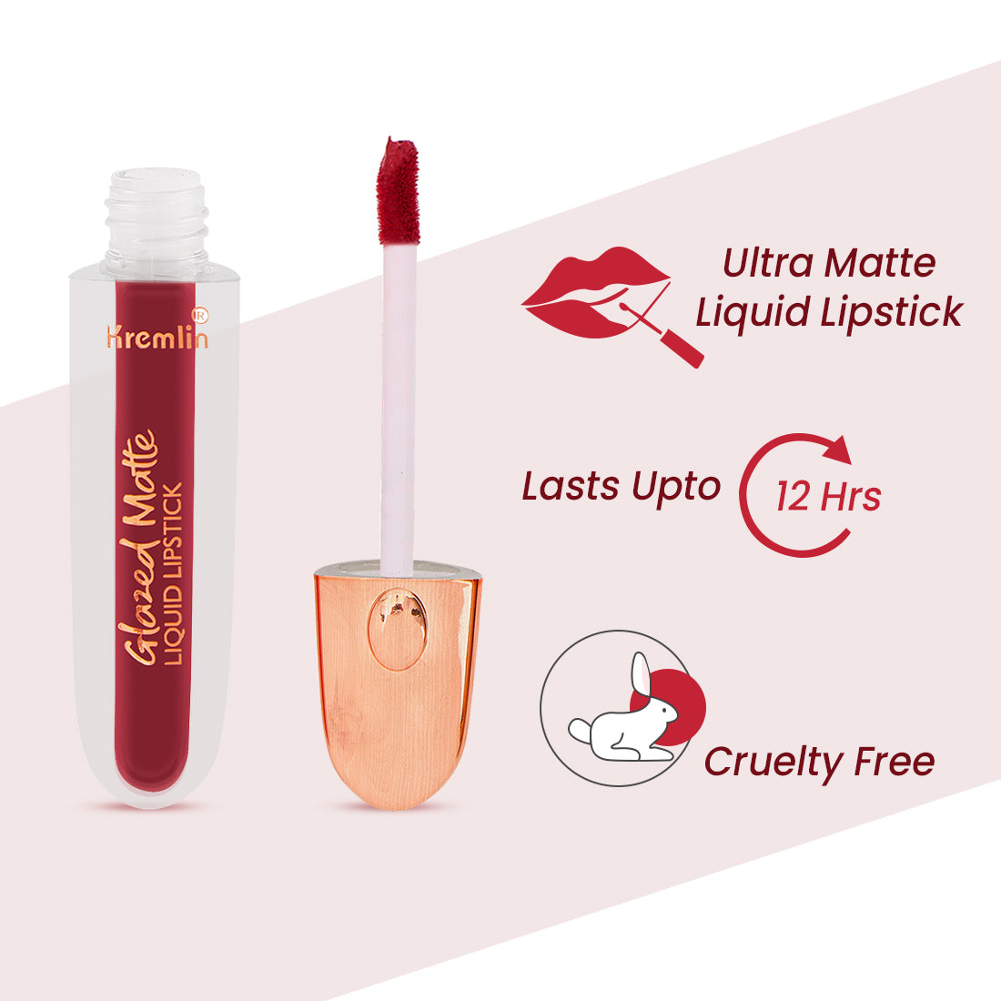 Kremlin Glazed Matte Liquid Lipstick Lips Pack of 2 (Barbie, Fiery Queen)