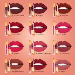 Kremlin Mousse Matte Liquid Lipstick Lips Pack of 2 (Wicked,Normally Nude)