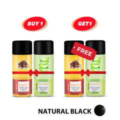 Combo Pack of 2 Kremlin Crystal Clear Gel Hair Color- 100ml+100ml Coffee Beans and Aloe Vera- Natural Black