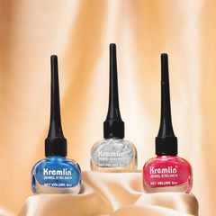 Kremlin Color Eyeliner Pack of 3 Blue Pink and Silver Size-5.5 ml