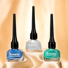 Kremlin Color Eyeliner Pack of 3 Blue Green and Silver Size-5.5 ml