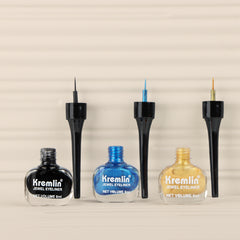 Kremlin Color Eyeliner Pack of 3 Blue Gold and Black Size-5.5 ml