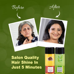 Combo Pack of 2 Kremlin Crystal Clear Gel Hair Color- 100ml+100ml Coffee Beans and Aloe Vera- Natural Black