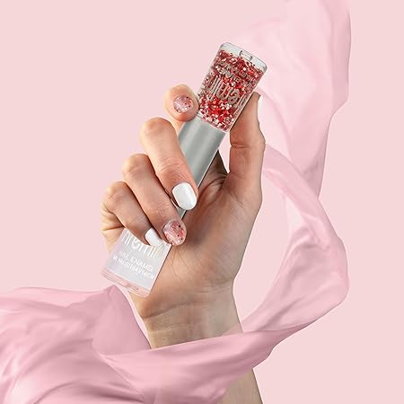 2 in 1 Nail Paint- White & Red (11 ml)