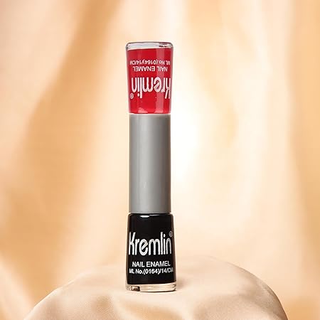 2 in 1 Nail Paint- Red & Black (11 ml)