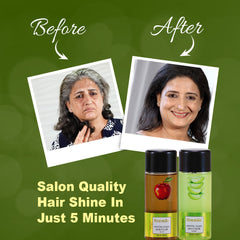 Combo Pack of 2 Kremlin Crystal Clear Gel Hair Colour-100ml+100ml Apple and Aloe Vera- Dark Brown