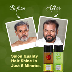 Combo Pack of 2 Kremlin Crystal Clear Gel Hair Colour-100ml+100ml Apple and Aloe Vera- Dark Brown
