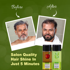 Combo Pack of 2 Kremlin Crystal Clear Gel Hair Colour-100ml+100ml Apple and Aloe Vera- New Super Saver- Natural Black
