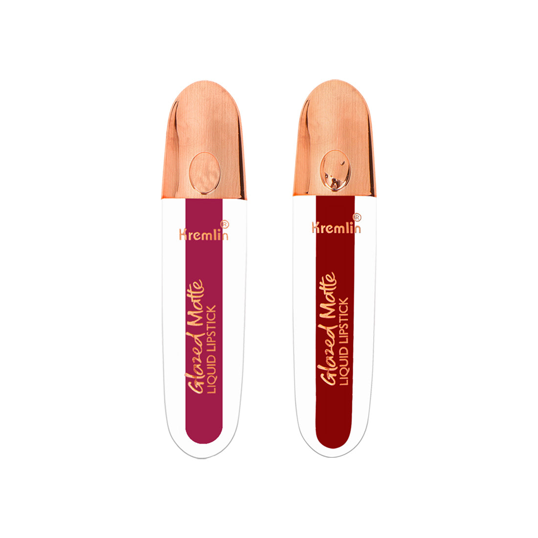 Kremlin Glazed Matte Liquid Lipstick Lips Pack of 2 (Barbie, Fiery Queen)