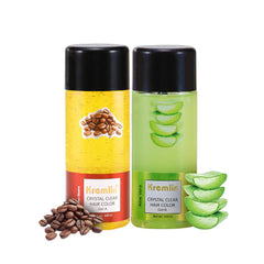 Kremlin Crystal Clear Gel Hair Color- 100ml+100ml Coffee Beans and Aloe Vera- New Super Saver