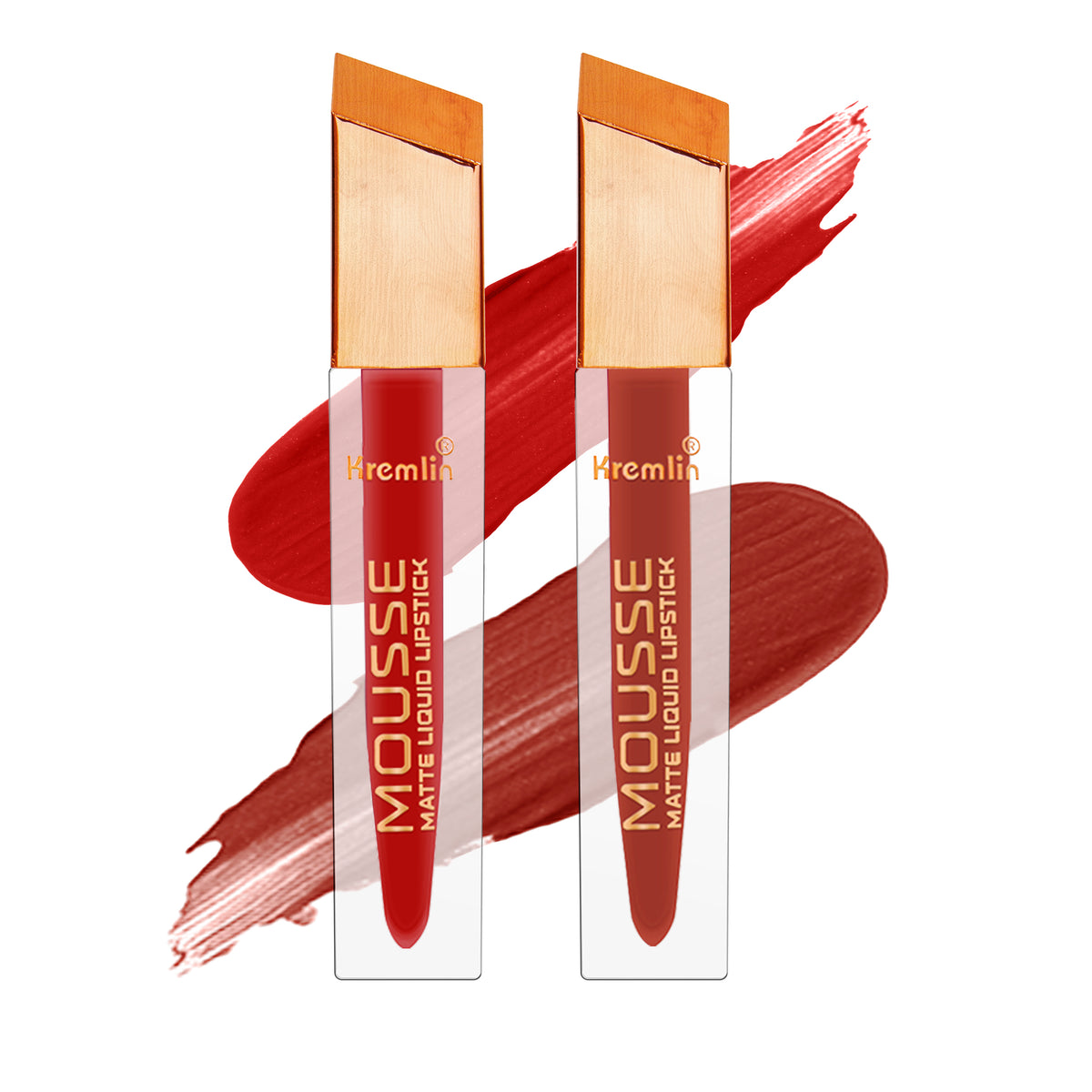 Kremlin Mousse Matte Liquid Lipstick Lips Pack of 2 (Chilling Lips, Normally Nude)