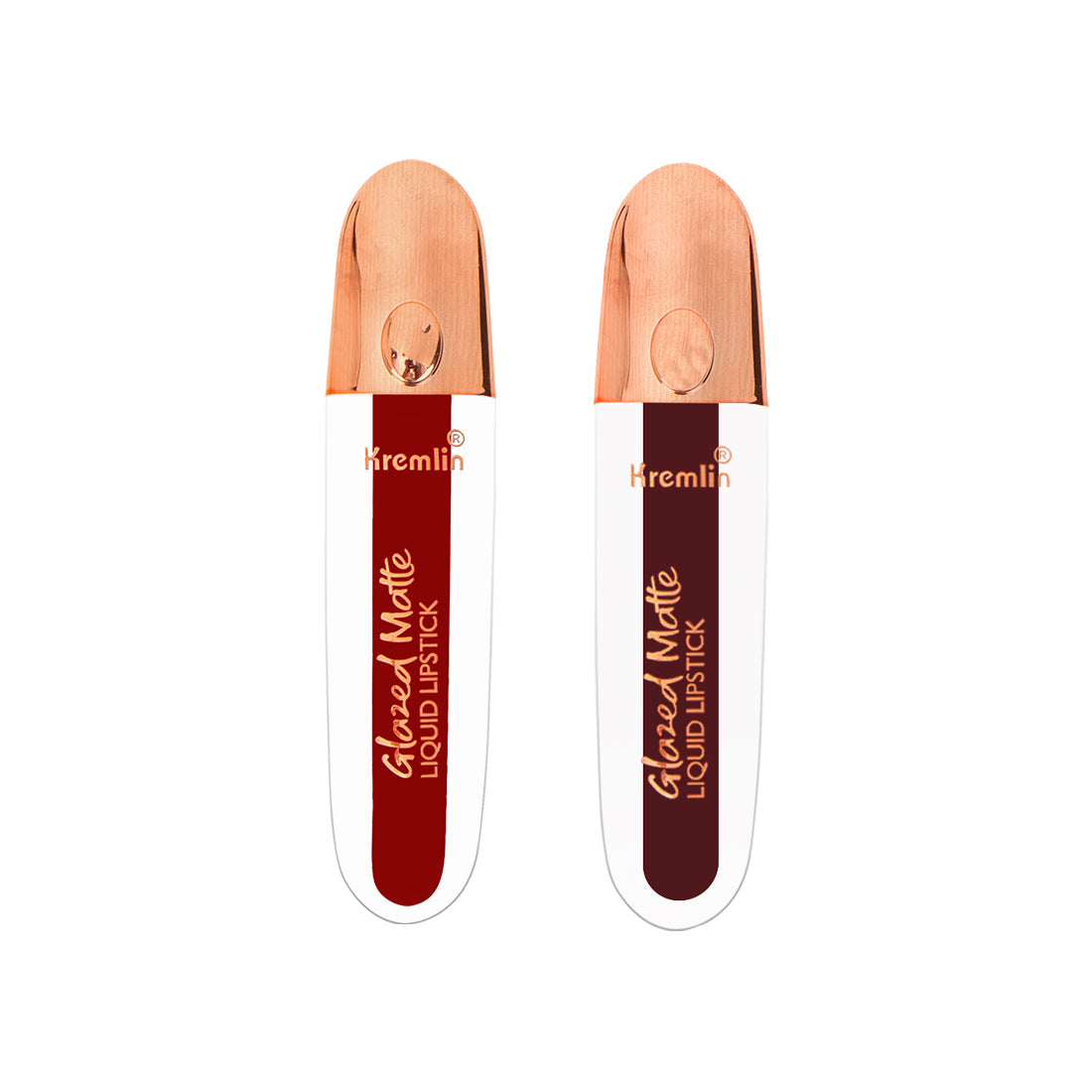 Kremlin Glazed Matte Liquid Lipstick Lips Pack of 2 (Fiery Queen,Wicked)
