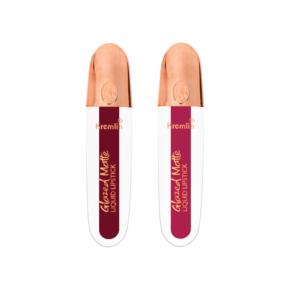 Kremlin Glazed Matte Liquid Lipstick Lips Pack of 2 (Holy Berry,Mermaid)