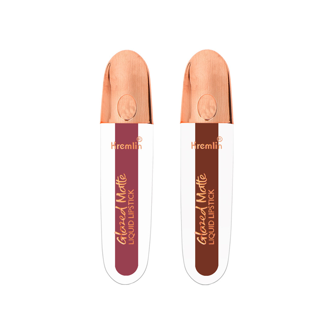 Kremlin Glazed Matte Liquid Lipstick Lips Pack of 2 (Symphony, Rustique)