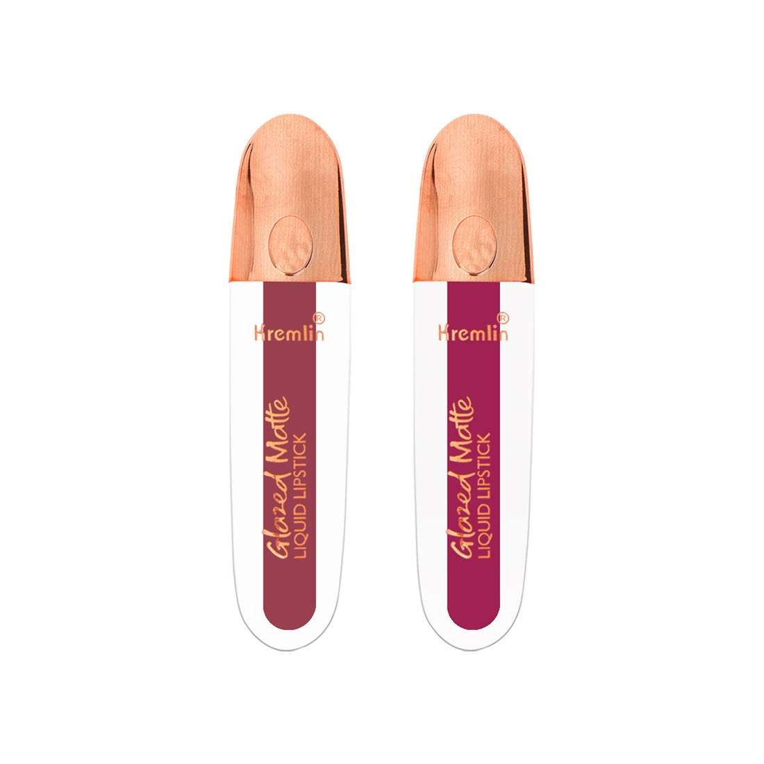 Kremlin Glazed Matte Liquid Lipstick Lips Pack of 2 (Symphony, Rosette)