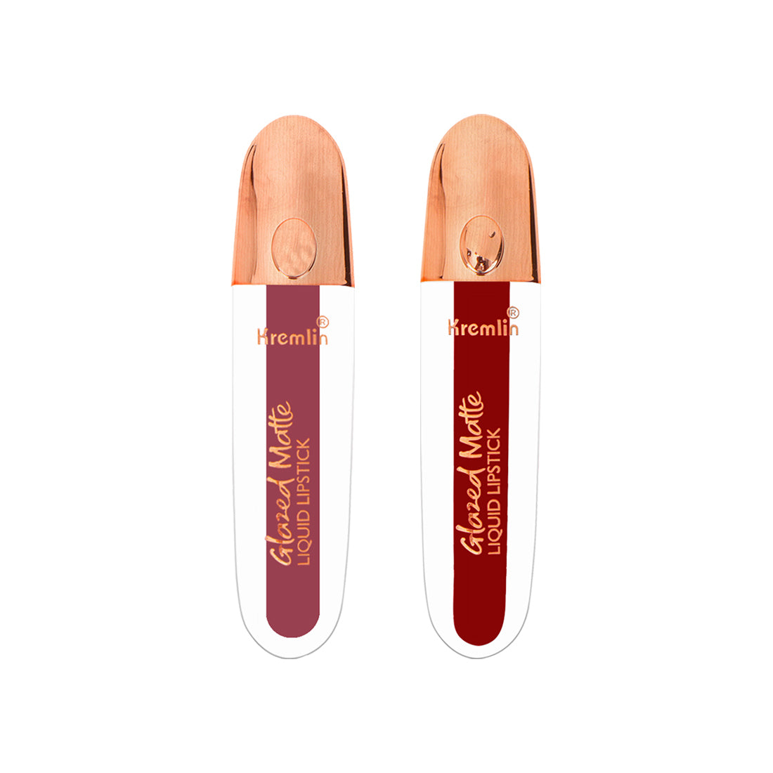 Kremlin Glazed Matte Liquid Lipstick Lips Pack of 2 (Symphony, Fiery Queen)