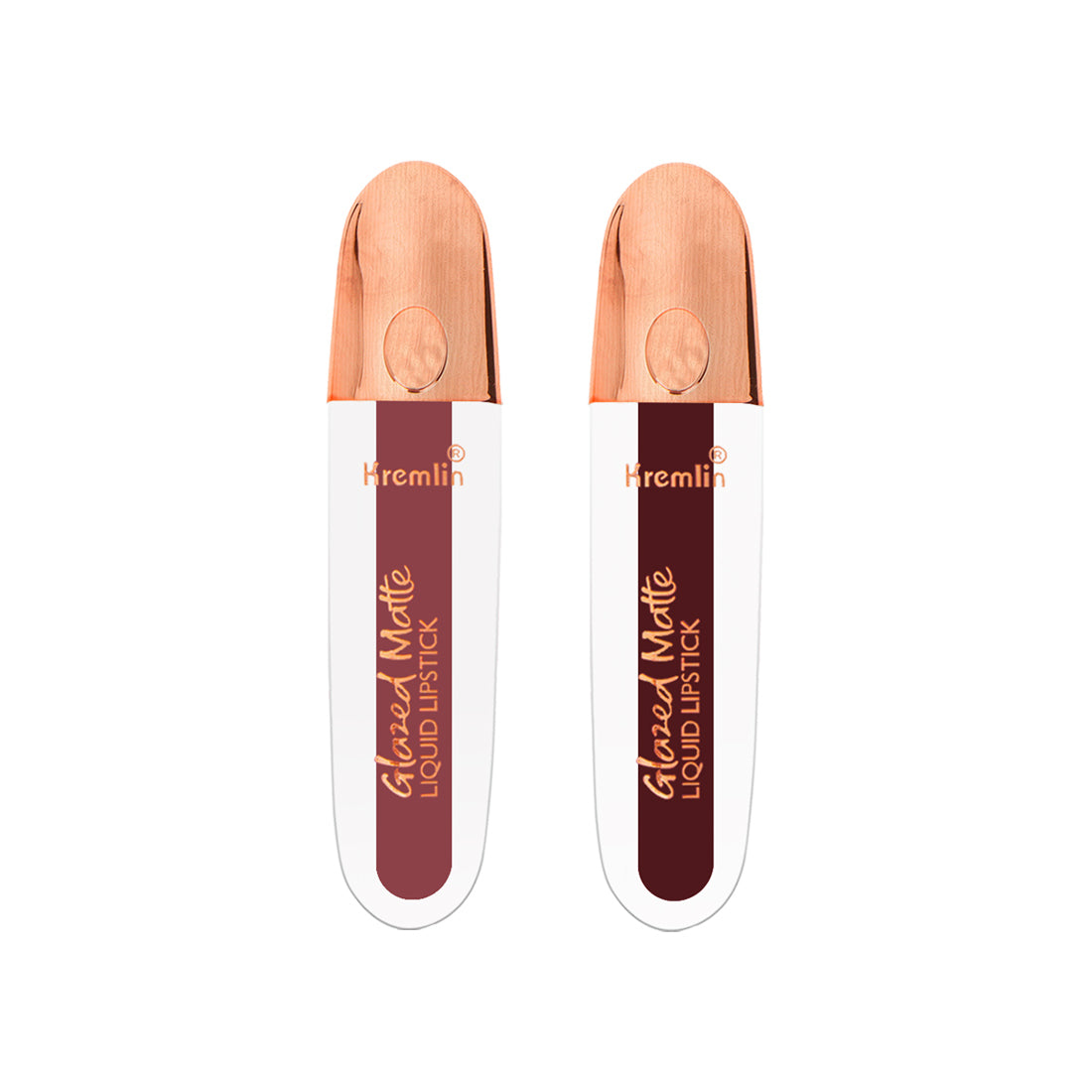 Kremlin Glazed Matte Liquid Lipstick Lips Pack of 2 (Virgin, Wicked)
