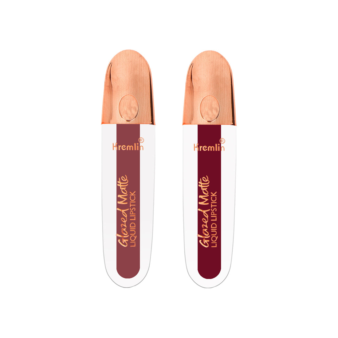 Kremlin Glazed Matte Liquid Lipstick Lips Pack of 2 (Virgin, Holy Berry)
